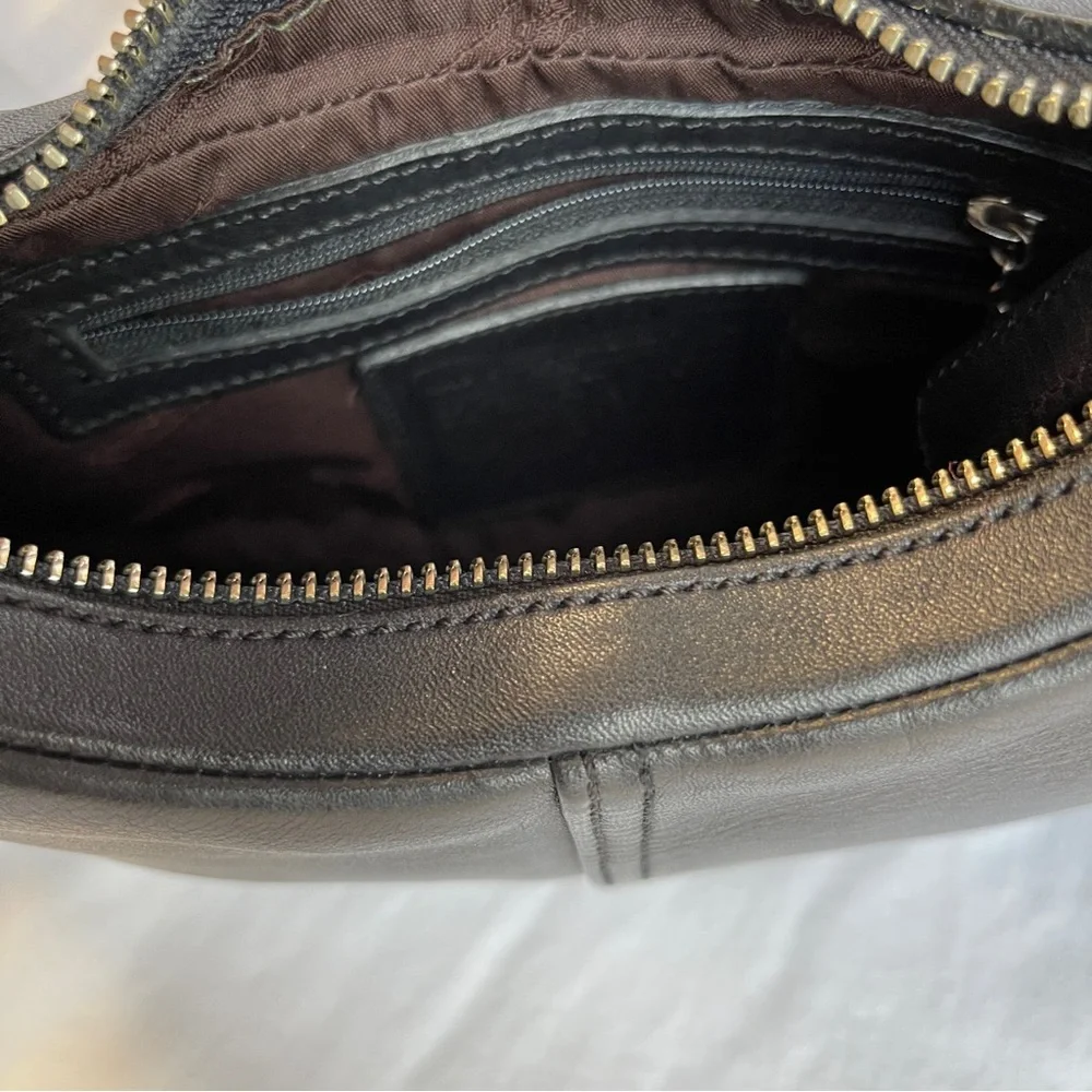 SOLD 🔴 Coach bag zoe 9593 black leather bag vintage RARE shoulder bag - Picture 12 of 17